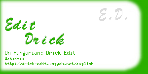 edit drick business card